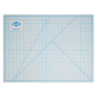 light blue 24" x 36" alvin non-glare, non-stick, self-healing cutting mat with 1/8" gridlines
