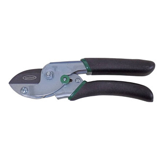 The Green Thumb Medium-Duty Anvil Pruner has a non-stick blade coating and comfortable grip
