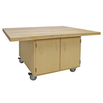 Hann 4-Station Work Bench with 4 Doors and Casters