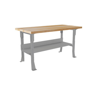 Diversified Spaces Maple Top Industrial Workbench, 48"W x 24"D, Dark Gray
