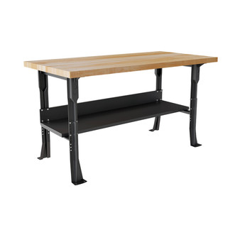 Diversified Spaces Maple Top Industrial Workbench, 72"W x 36"D, Black