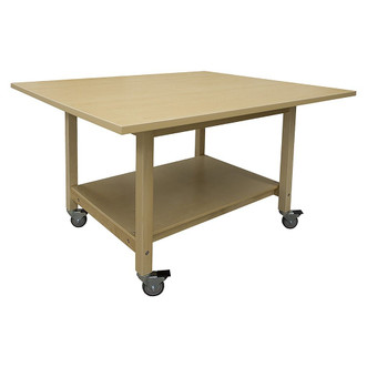 Hann Project/STEM Worktable 64"W x 54"D x 36"H, HPL Top, Casters