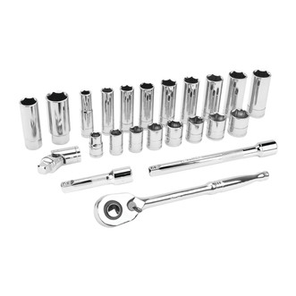 Performance Tool 3/8" Metric Socket Set, 23-Piece