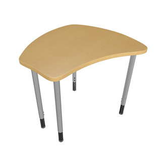 MooreCo Hierarchy Shapes Desk, 29.9" × 28.4", Fusion Maple