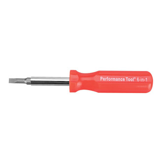 Performance Tool 6-In-1 Hi-Viz Screwdriver