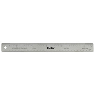 Helix Stainless Steel Ruler, 12"