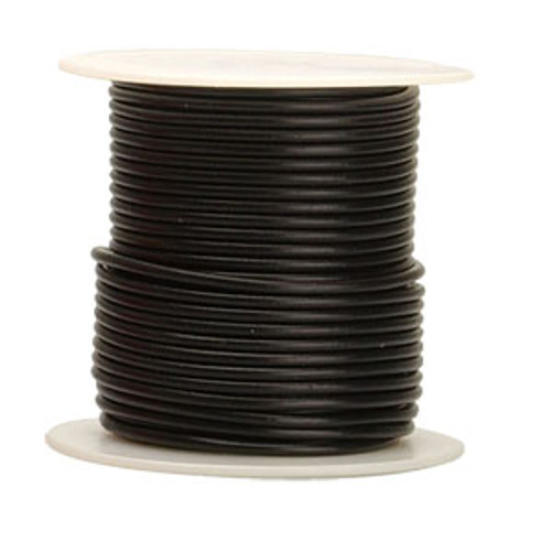 white spool with 100' of black coleman cable 18 gauge primary wire for use with motor-driven equipment