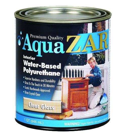 Zar Aqua-Zar Water-based Polyurethane, Gloss, Qt.