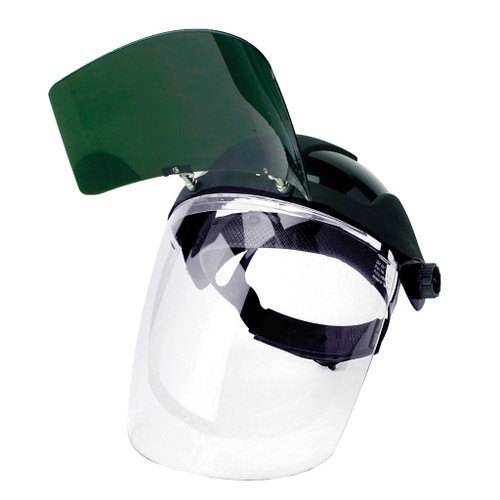 Sellstrom DP4 Series Face Shield, Ratcheting Headgear with Flip-up IR Window