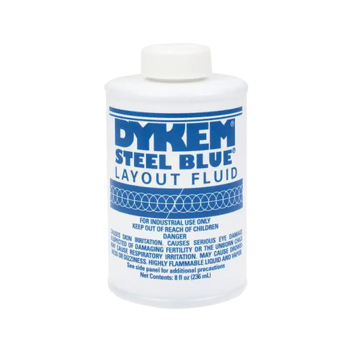 Dykem Steel Blue Layout Fluid, 8 oz. brush in cap