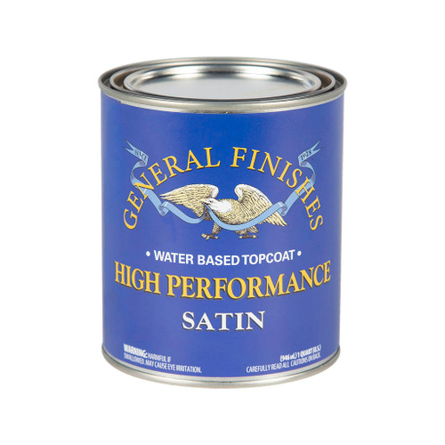 General Finishes High-performance Polyurethane Water-Based Topcoat, Satin, Qt.