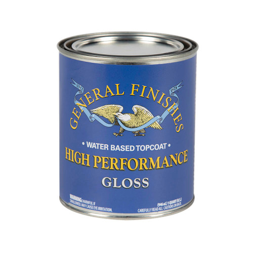 General Finishes High-performance Polyurethane Water-Based Topcoat, Gloss, Qt.