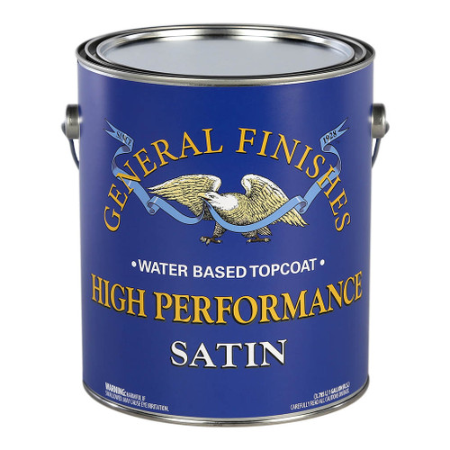 General Finishes High-performance Polyurethane Water-Based Topcoat, Satin, Gal.