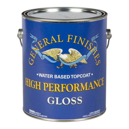 General Finishes High-performance Polyurethane Water-Based Topcoat, Gloss, Gal.