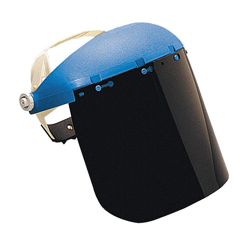 Sellstrom 390 Series Face Shield, Single Crown Ratcheting Headgear with Shade 5 IR Window