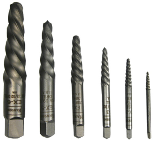 Irwin Spiral Screw Extractors, 6-Piece Set