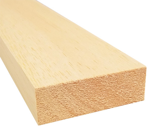  1" x 3" x 12" piece of light-colored balsa wood block for crafts and architectural projects