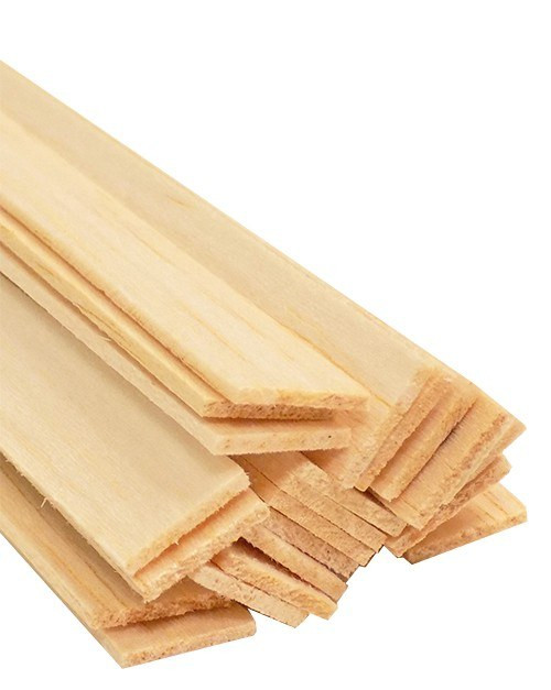 Balsa Wood Strips, 1/16"x1/2"x36" Midwest Technology