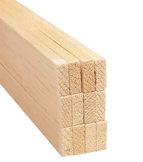 Balsa Wood Strips, 3/16"x1/2"x36" Midwest Technology