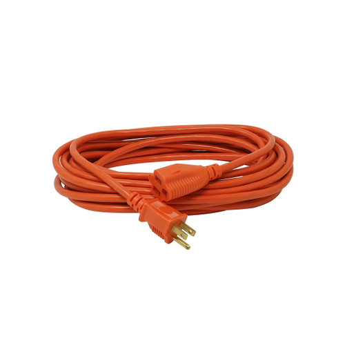 Woods Orange Outdoor Round Vinyl Extension Cords Single End, 16/3, 25'