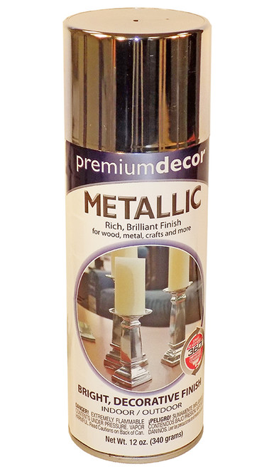 Premium Decor Enamel Spray Paint, Chrome Metallic, Gloss