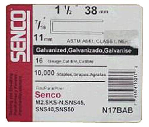 Senco Finishing Staples Intermediate Crown Staples, 1-1/2"