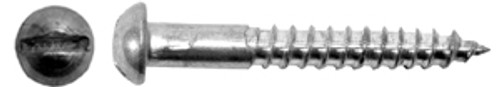 Hillman Slotted Round Head Wood Screws Brass, 2, 1/4"