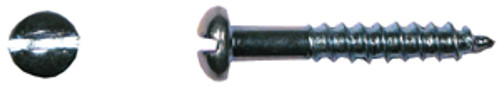 Hillman Slotted Round Head Wood Screws Zinc-plated Steel, 6, 1/2"