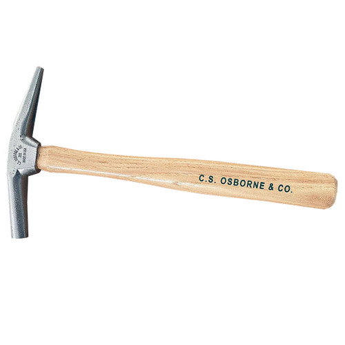 cs osborne riveting/tack hammer with forged steel head and white hickory handle