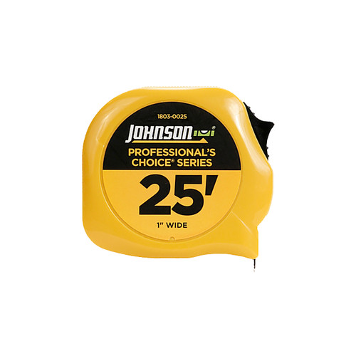 Johnson Level Professional's Choice Power Tape, 25' x 1"