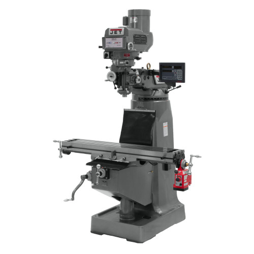 JET  JTM-4VS Mill with 3-Axis Newall DP700 DRO (Knee) with X-Axis Powerfeed