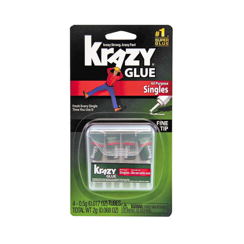 Krazy Glue All Purpose Single-Use Tubes, 4-pack