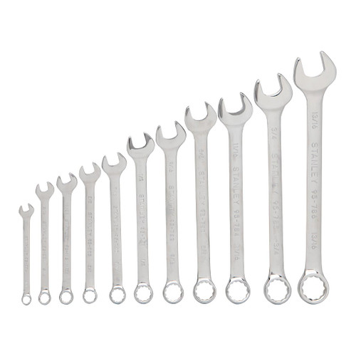 Stanley 12-Point Max-Drive Combination SAE Wrench Set, 11-Piece