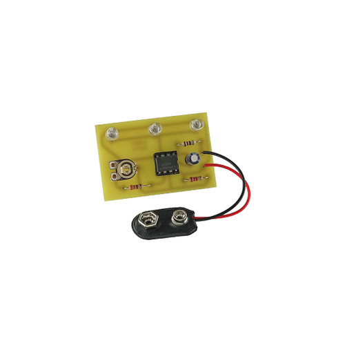 Kit with 3 LEDs that flash orange-red light can even be seen in direct sunlight with built-in trimmer potentiometer