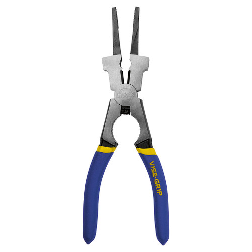 black induction-hardened cutting edge MIG Welding Pliers with multiple jaws and dipped grips for comfort