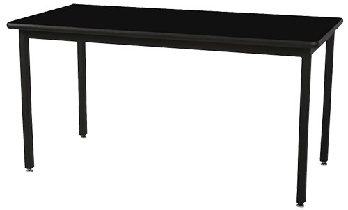 black rectangular 30" x 60" Wisconsin Bench Toro Table with fixed height 29-1/2" tall legs