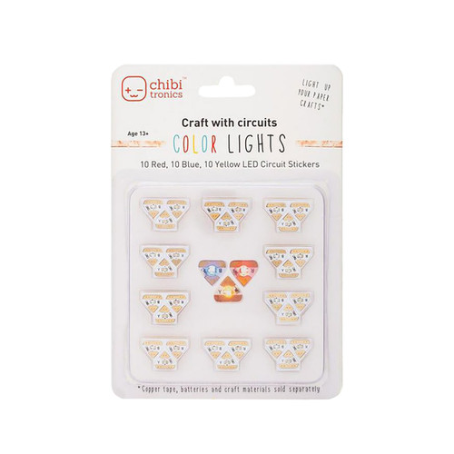 Chibitronics Red, Yellow, Blue LEDs Mega Pack