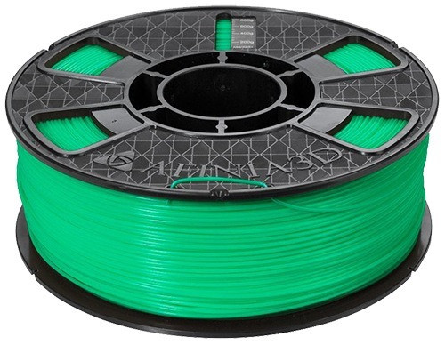 2.2 pound spool of green afinia abs plus premium 1.75mm filament for H800 and H800 3d printers