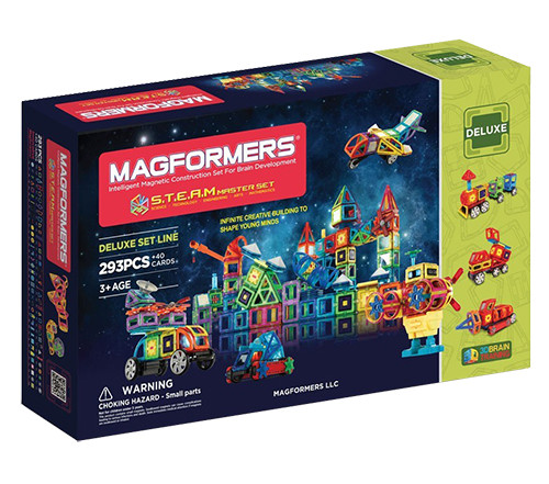 Magformers STEAM Masters Magnetic Construction Set, 293-Piece