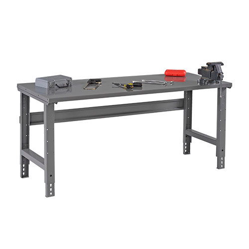 Tennsco Adjustable Leg Work Bench, 72" x 36" Steel Top