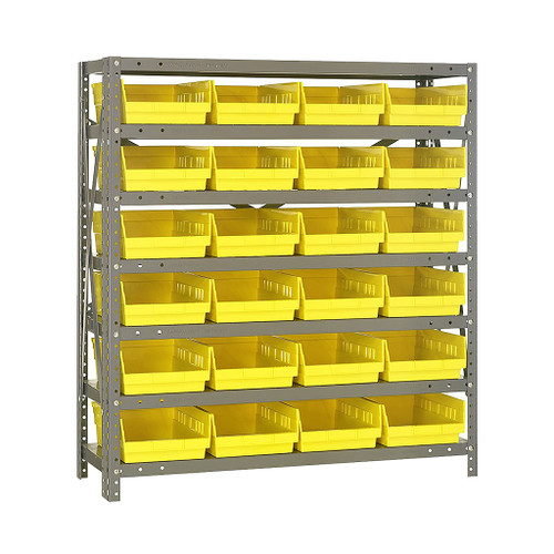 Quantum Steel Shelving System with 24 Bins