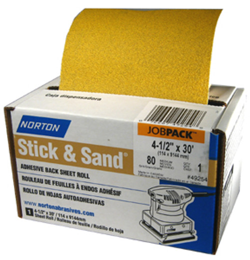 Norton MultiSand 4-1/2" Adhesive-backed Sanding Roll, 100 Grit