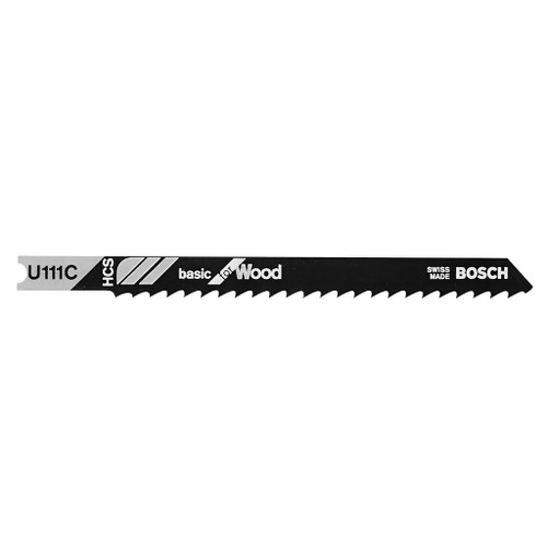 bosch basic for wood u-shank jig saw blade is made from high carbon steel with 8 tpi and is 3-5/8" long