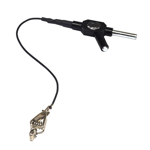 black Briggs & Stratton Ignition Spark Tester with silver metal clamp and coil attached to black cord