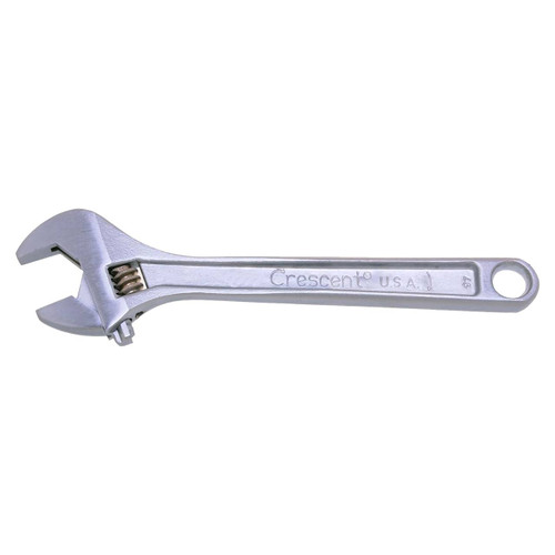 12" adjustable wrench is made from heat-treated forged alloy steel and has a fully-polished chrome finish