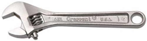 12" adjustable wrench is made from heat-treated forged alloy steel and has a fully-polished chrome finish