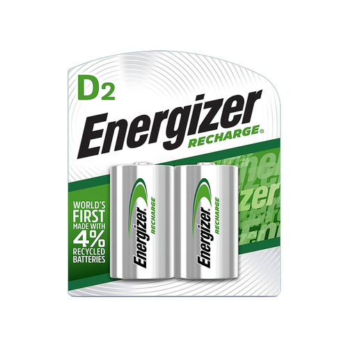 Energizer Rechargeable Ni-Mh Batteries, D, 2/pkg.