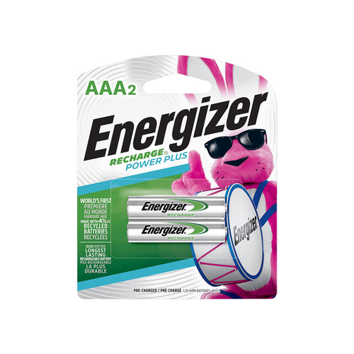 Energizer Rechargeable Ni-Mh Batteries, AAA, 2/pkg.