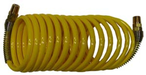 Milton Nylon Swivel End Recoil Air Hose, 1/4" male NPT, 3/8" x 25'