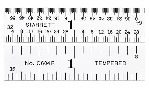 Starrett Spring Tempered Steel Rules, 6"